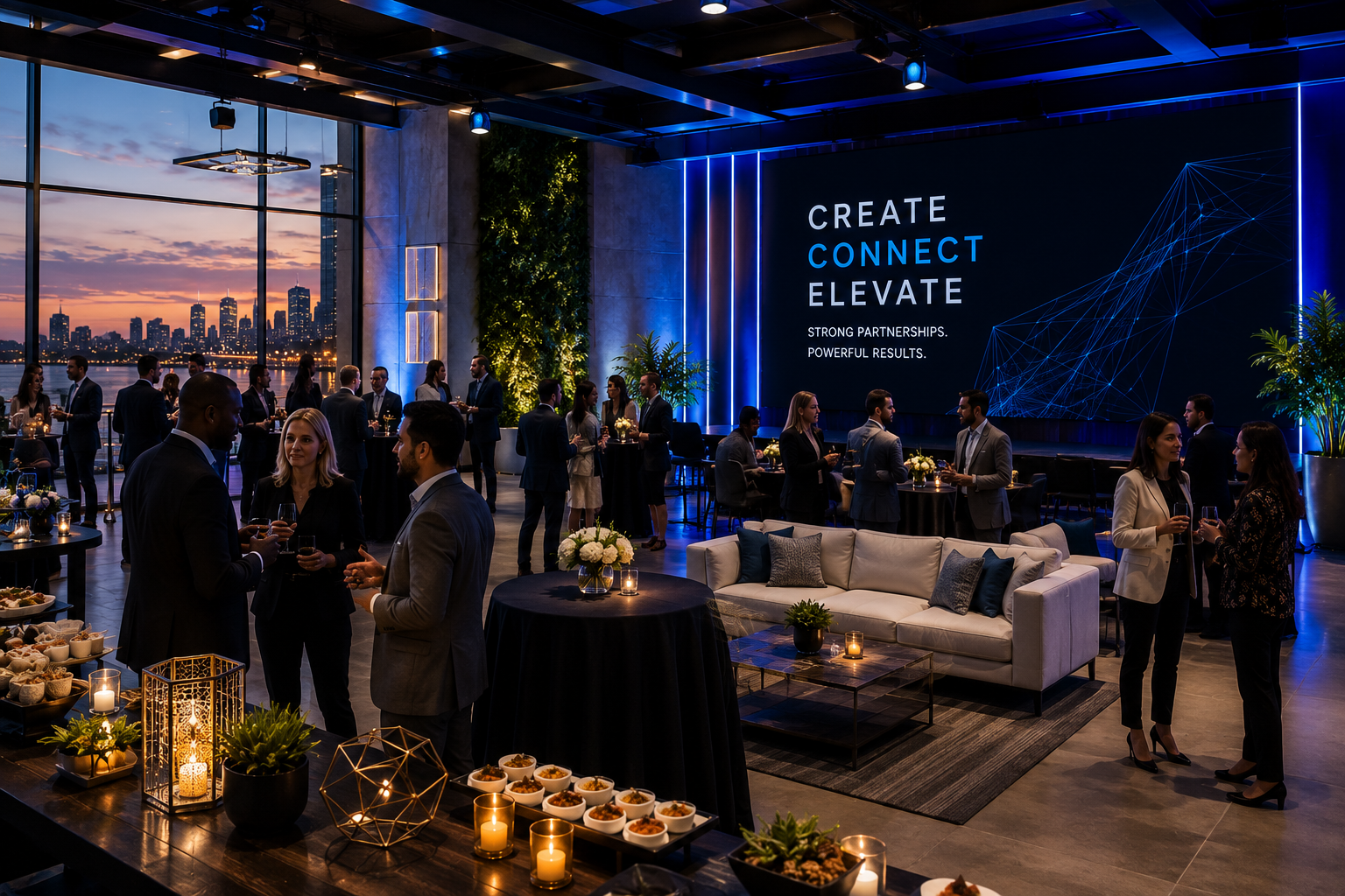 Corporate event setup